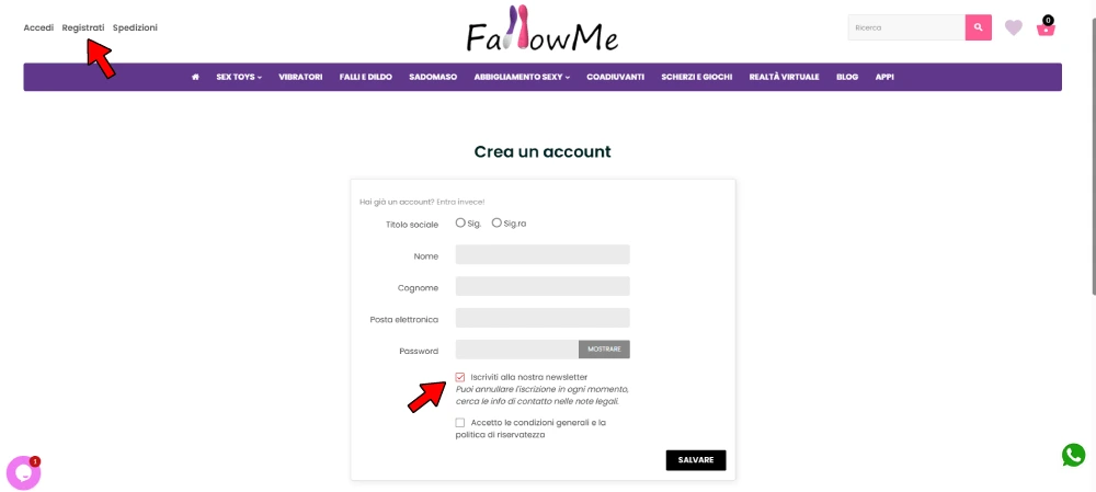 Newsletter Fallowme: accedi agli sconti dell'Hot Friday